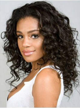 Central Parting Long Fulll Lace Curly Brazilian Hu...