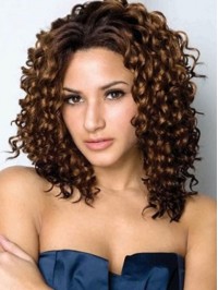 Afro-Hair Central Parting Long Curly Capless Synthetic Wig 16 Inches