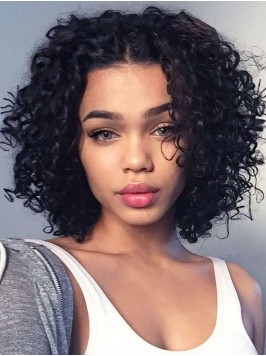 Afro-Hair Short Curly Lace Front Wigs
