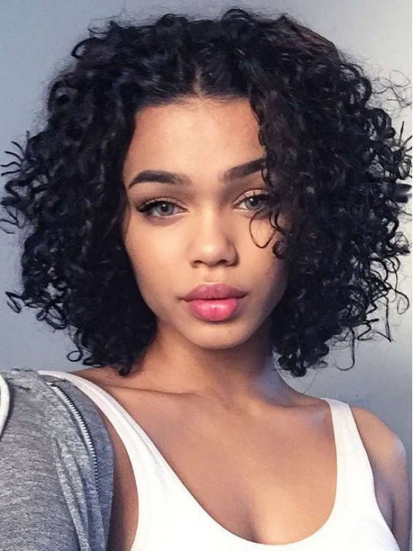 Afro-Hair Short Curly Lace Front Wigs