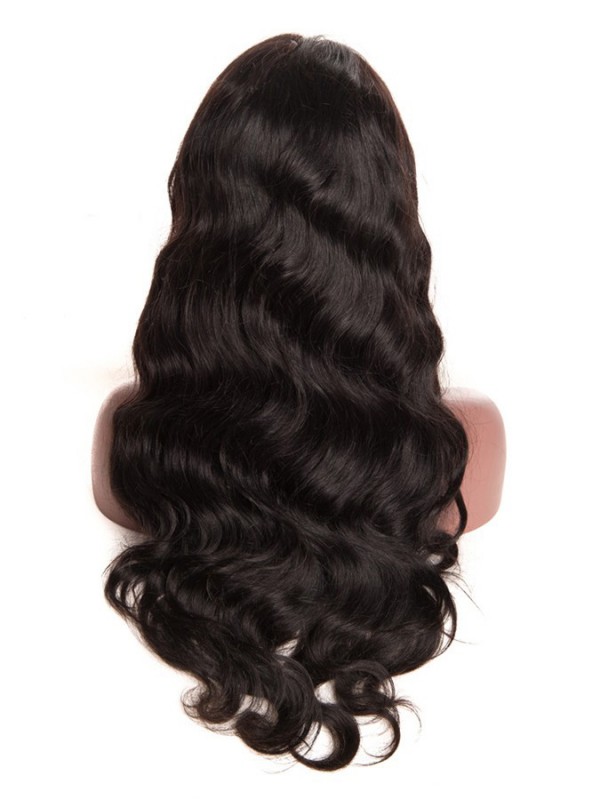 Black Long Wavy Lace Front Human Hair Wigs
