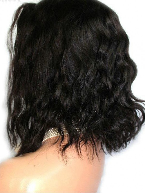 Wavy Medium Lace Front Human Hair Wigs