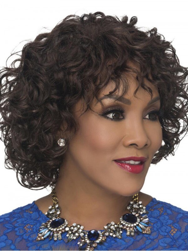 Afro-Hair Medium Curly Short Wig