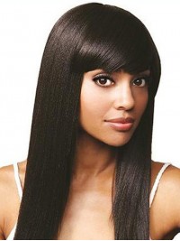 Long Straight Lace Front Human Wig