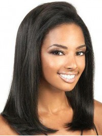 Long Straight Human Hair Wig