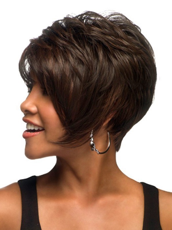 Brown Short Straight Wig