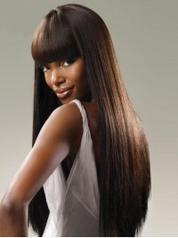 Brown Straight Long Wigs