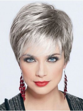 Joan Collins Short Straight Synthetic Gray Wigs 6 ...