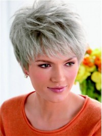 Comfortable Short Straight Lace Front Synthetic Hair Wigs 8 Inches