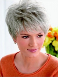 Comfortable Short Straight Lace Front Synthetic Hair Wigs 8 Inches