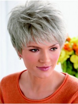 Comfortable Short Straight Lace Front Synthetic Ha...