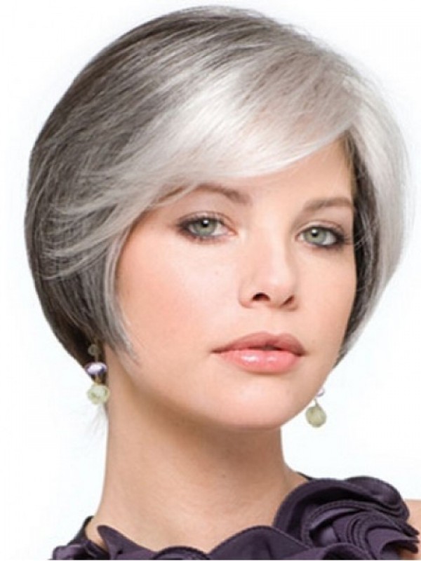 Natural Short Straight Lace Front Synthetic Hair Wigs 6 Inches