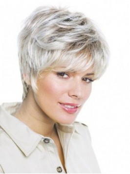 Short Straight Lace Front Synthetic Hair Wigs 6 In...