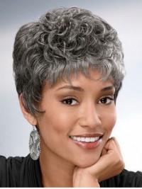 Short Wavy Capless Synthetic Hair Wigs 6 Inches
