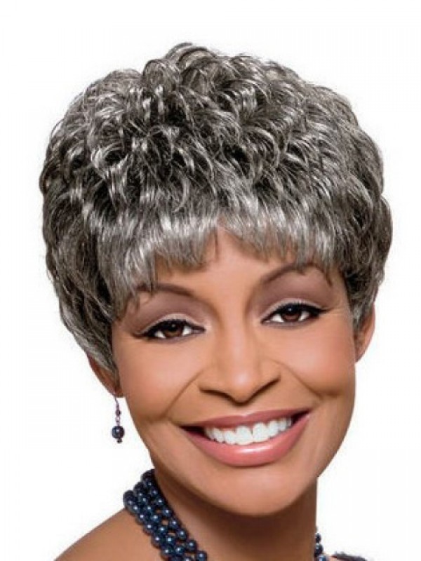 Short Wavy Capless Synthetic Hair Wigs 6 Inches