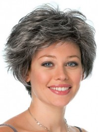 Short Wavy Capless Synthetic Hair Wigs 6 Inches