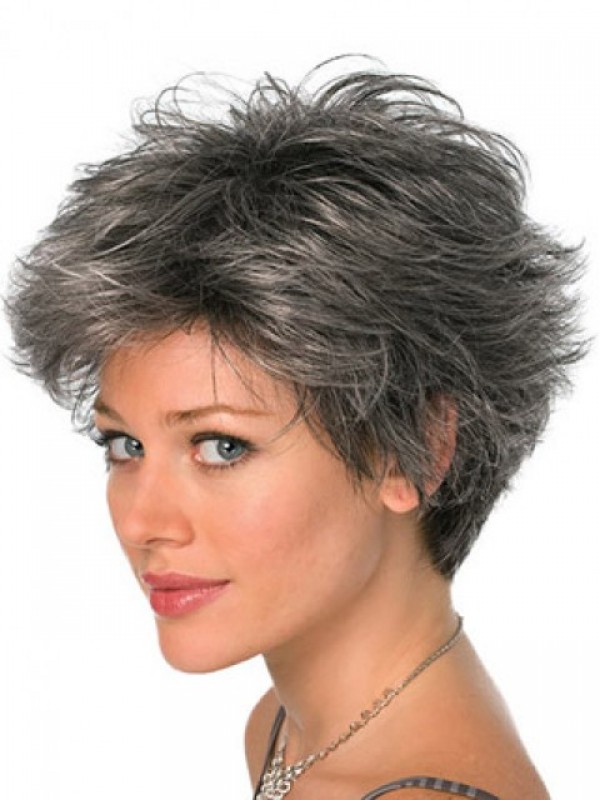 Short Wavy Capless Synthetic Hair Wigs 6 Inches