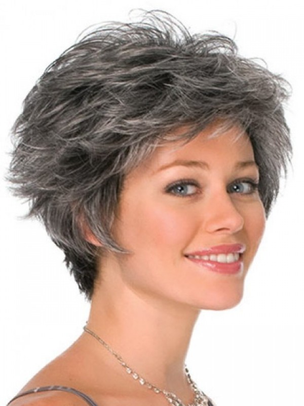 Short Wavy Capless Synthetic Hair Wigs 6 Inches