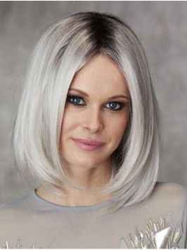 Sweet Medium Straight Capless Synthetic Wigs 14 In...