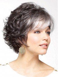 Nice Short Curly Capless Synthetic Hair Wigs 6 Inches