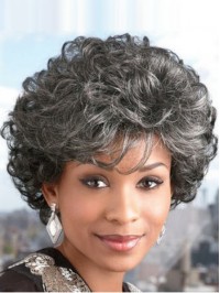 Short Curly Capless Synthetic Hair Wigs 8 Inches