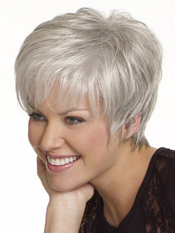 Short Smooth Capless Synthetic Hair Wigs 6 Inches