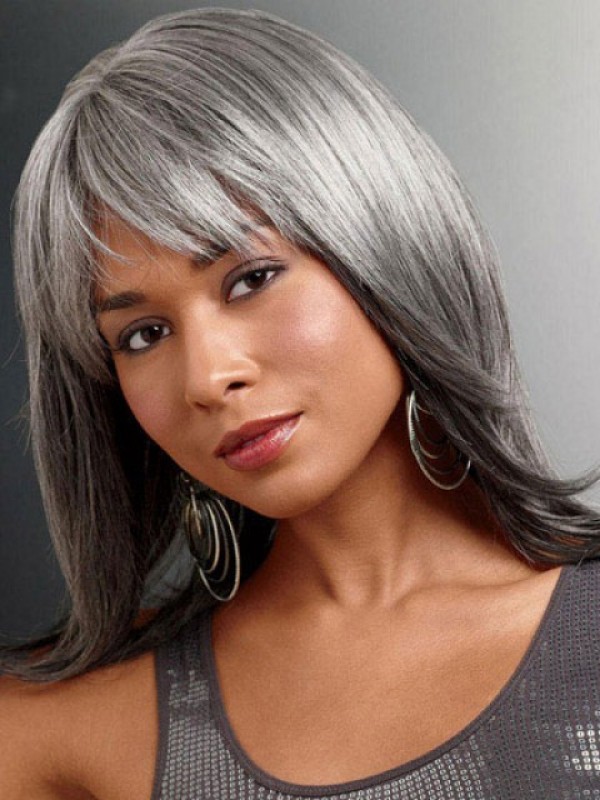 Long Smooth Capless Synthetic Hair Wigs 16 Inches