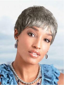 Simple Smooth Capless Synthetic Hair Wigs 4 Inches