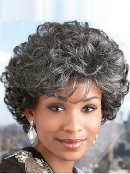 High Quality Short Curly Capless Synthetic Hair Wi...