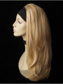 Blonde Straight Long Human Hair Wigs & Half Wi...