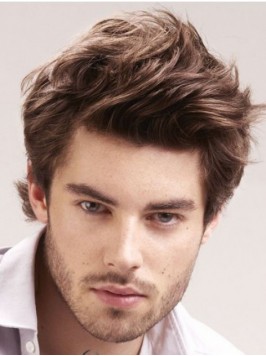 Short Wavy Lace Mens Wigs