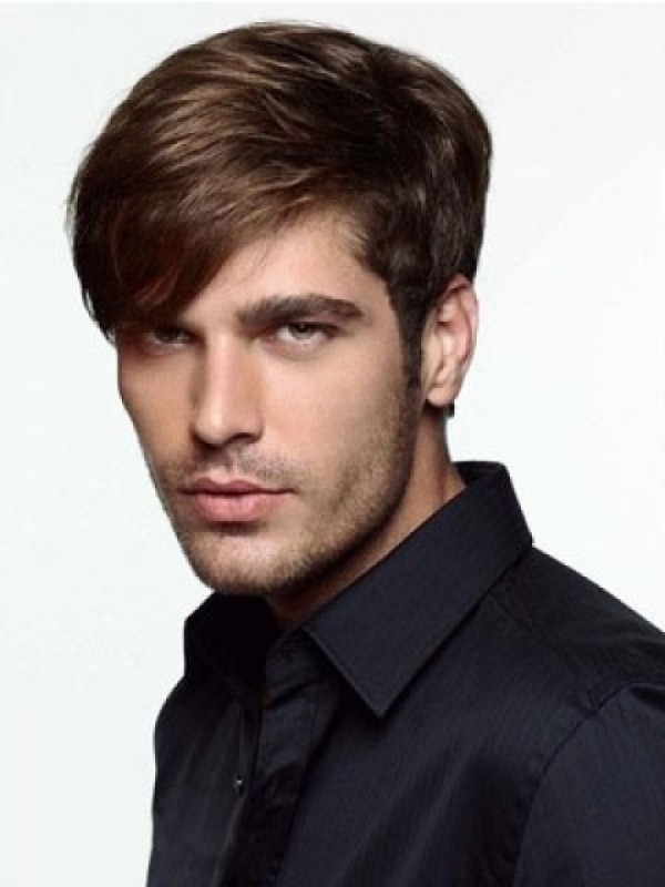 Short Straight Lace Human Men Wigs