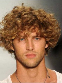 Short Wavy  Human  Men Wigs