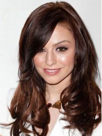 Long Wavy Lace Front Synthetic Wigs With Side Bangs