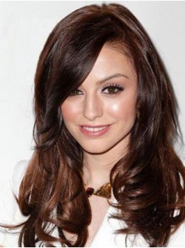 Long Wavy Lace Front Synthetic Wigs With Side Bang...