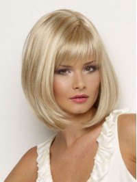 Bob Blonde Short Straight Wig