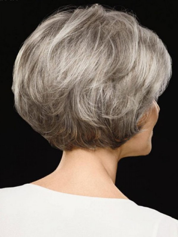 Silvery White Short Straight