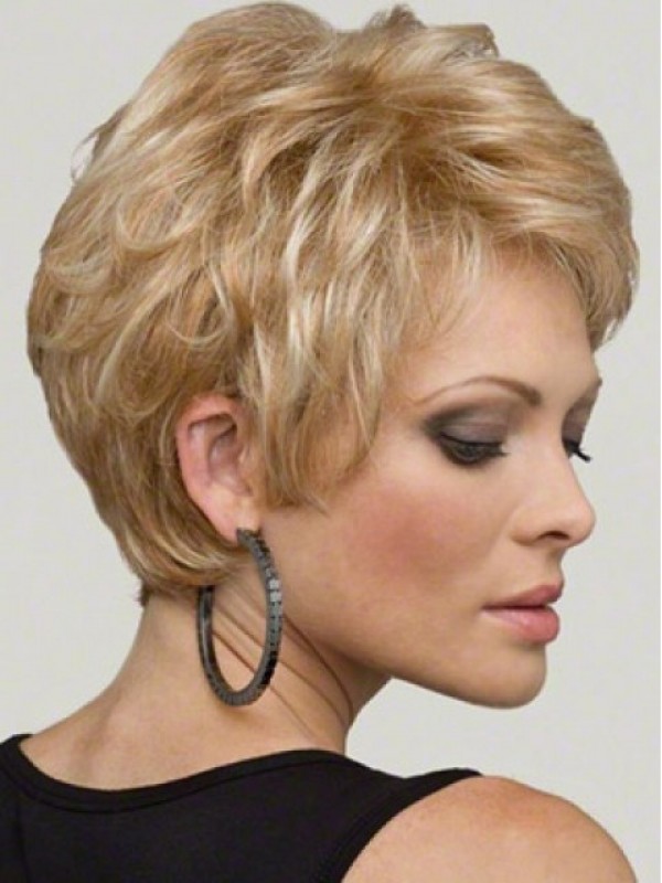 Blonde Short Wavy Lace Front Wig