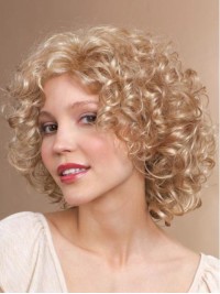 Blonde Medium Curly Wig