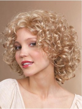 Blonde Medium Curly Wig