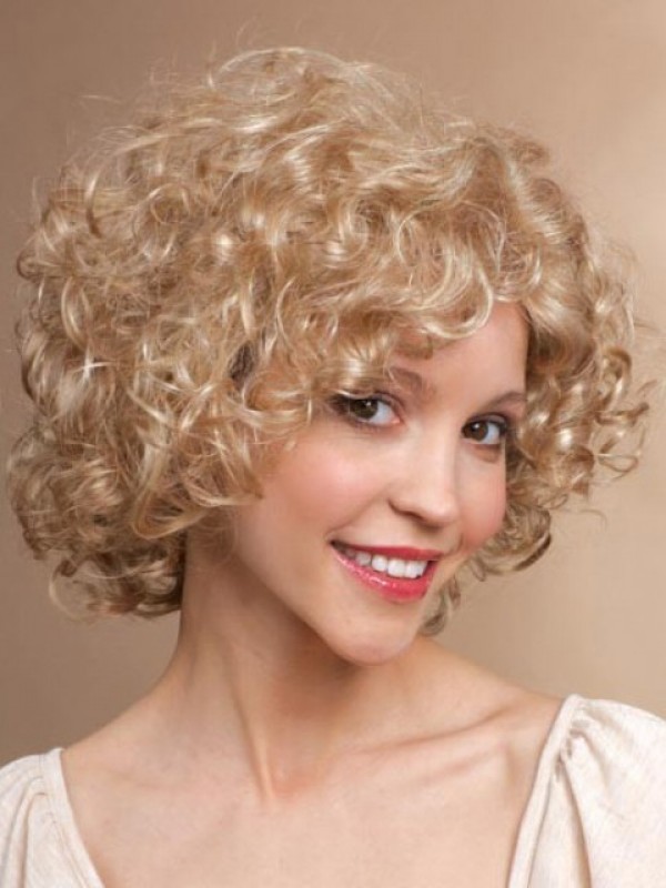Blonde Medium Curly Wig