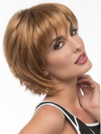 Light Brown Short Straight Wig