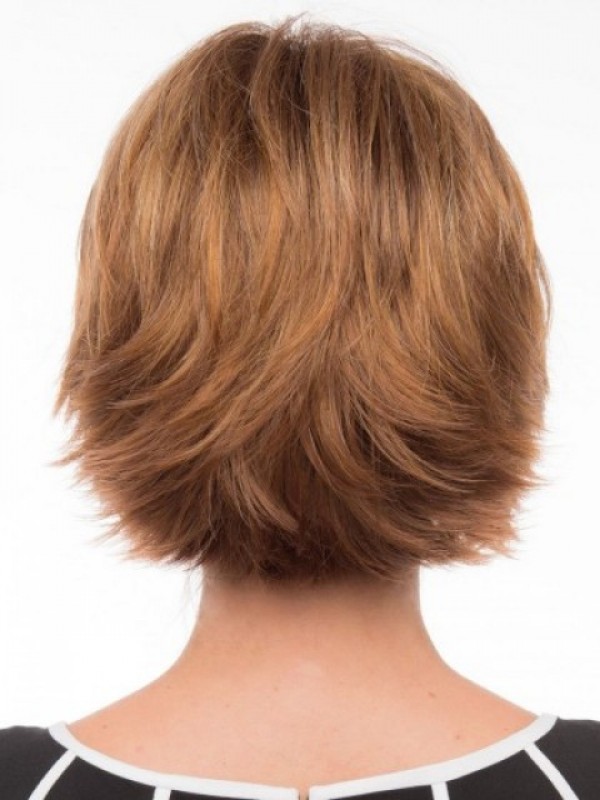 Light Brown Short Straight Wig