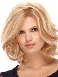 Medium Blonde Wavy Lace Front Wig