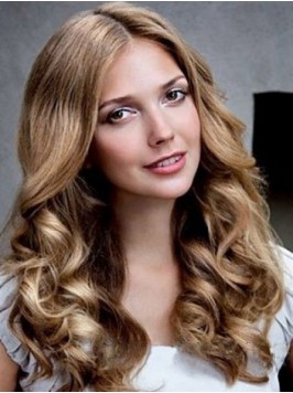 Central Parting Long Wavy Lace Front Wig