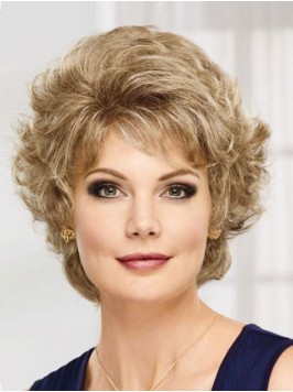 Short Blonde Curly Wig