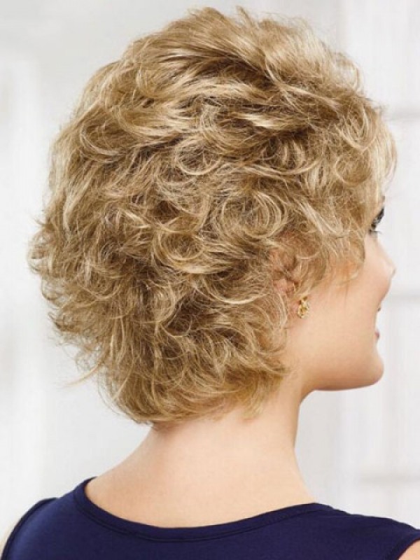 Short Blonde Curly Wig