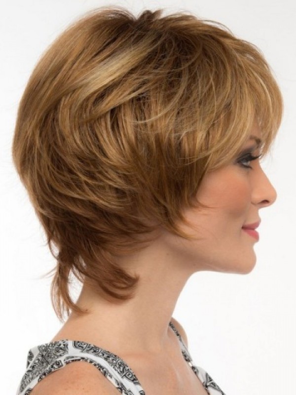 Light Brown Short Straight Wig