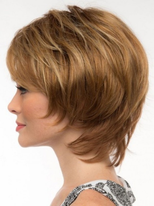 Light Brown Short Straight Wig