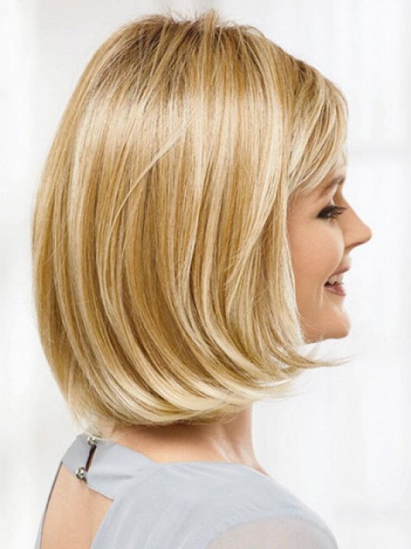 Short Straight Blonde Bob Wig